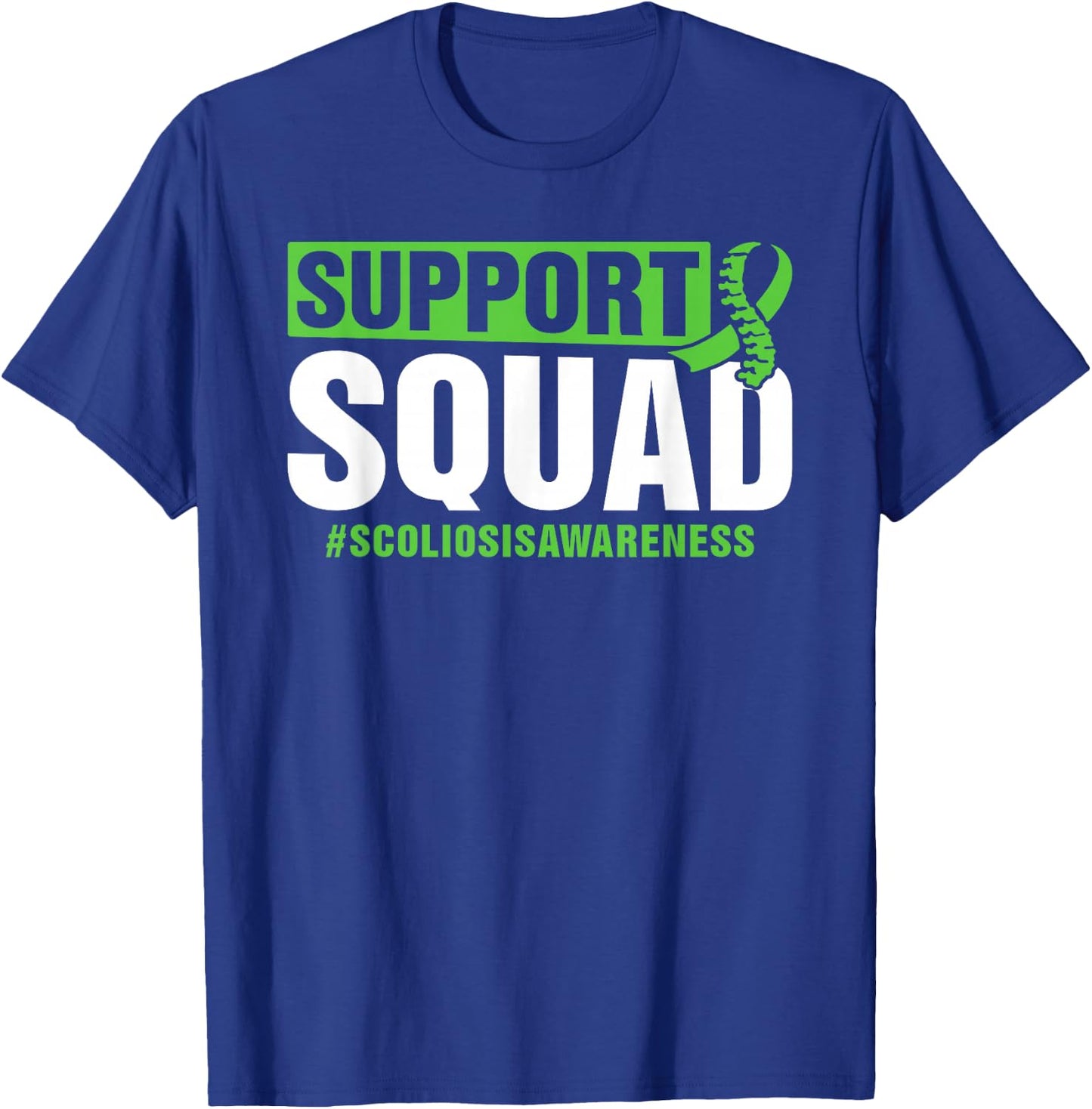 Scoliosis Back Injury Support Squad - Scoliosis Awareness T-Shirt - T-Shirt | Royal