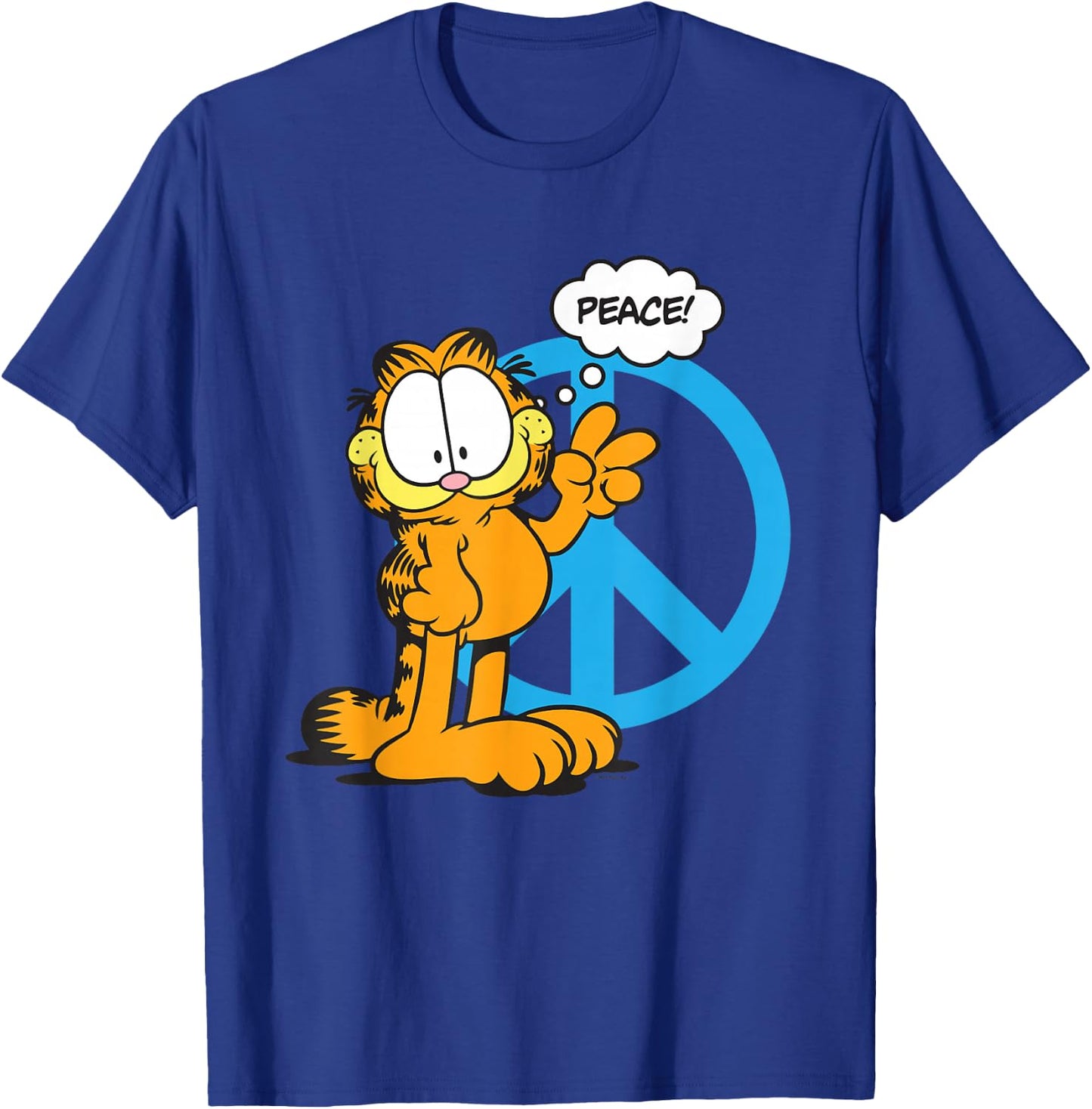 Garfield Classic Peace! T-Shirt - T-Shirt | Royal