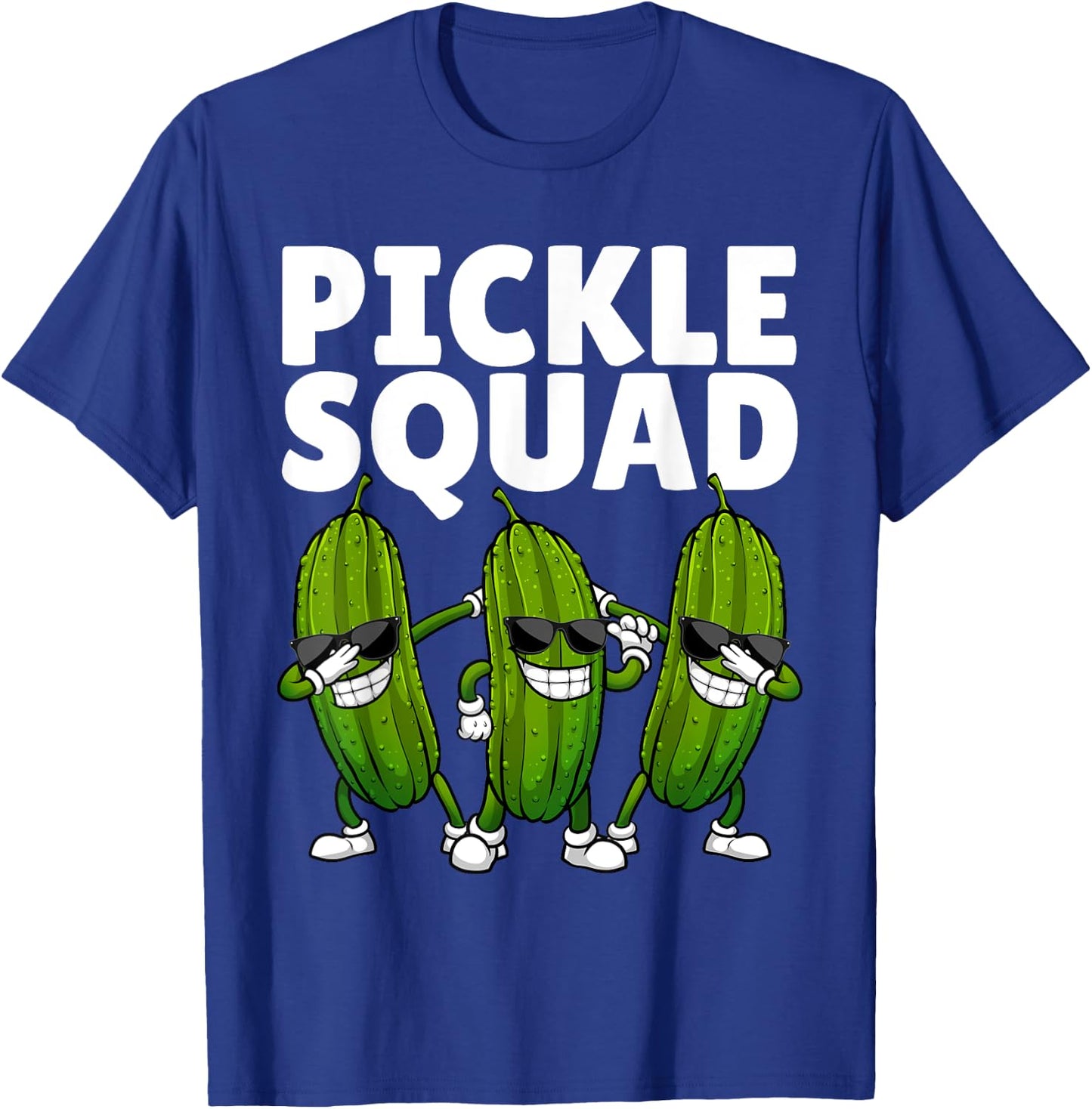 Pickle Squad Art Women Kids Cucumber Pickle Lover T-Shirt - T-Shirt | Royal