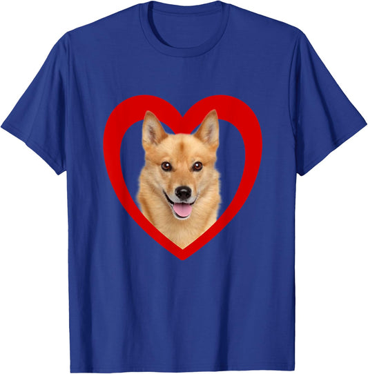 Finnish Spitz Dog - Dog Heart Lover - Finnish Spitz T-Shirt - T-Shirt | Royal