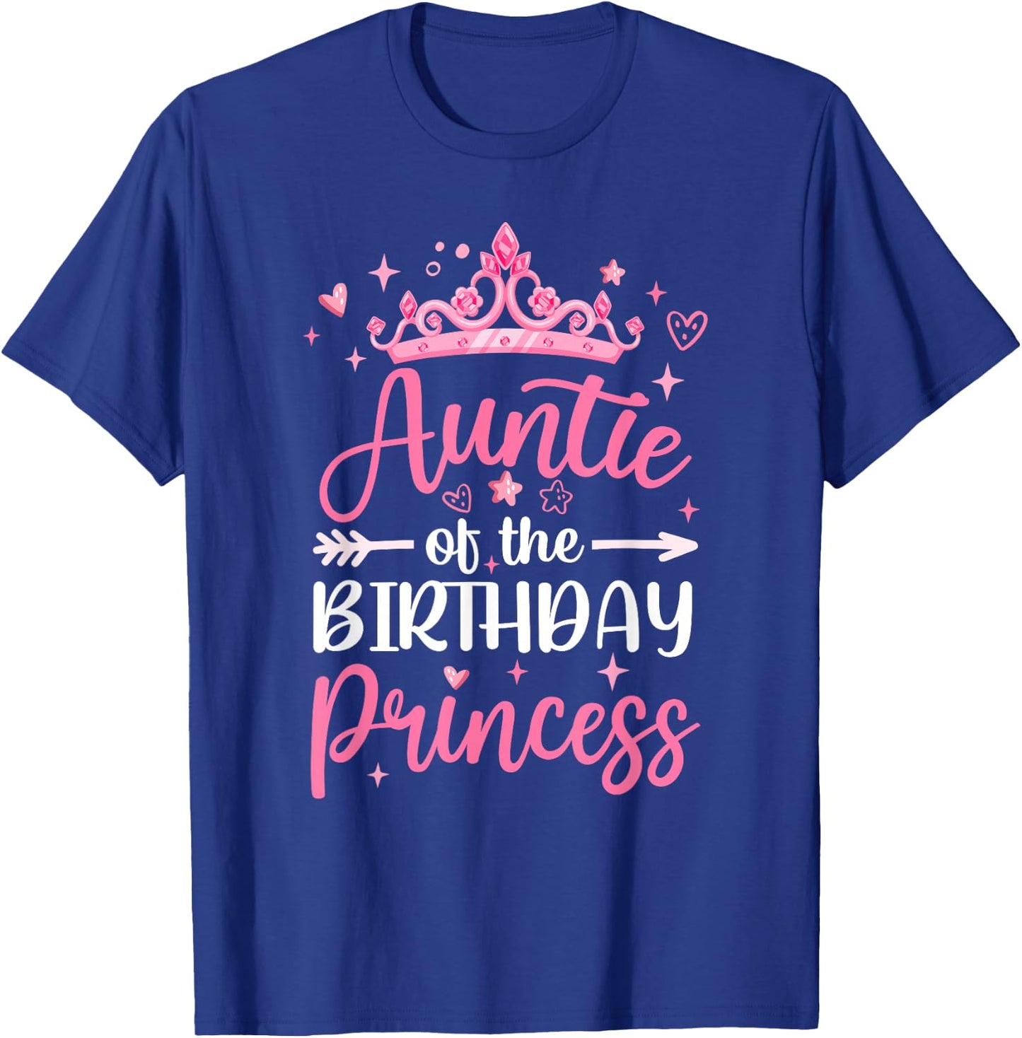 Auntie Of The Birthday Princess Birthday Girl Kid Family T-Shirt - T-Shirt | Royal