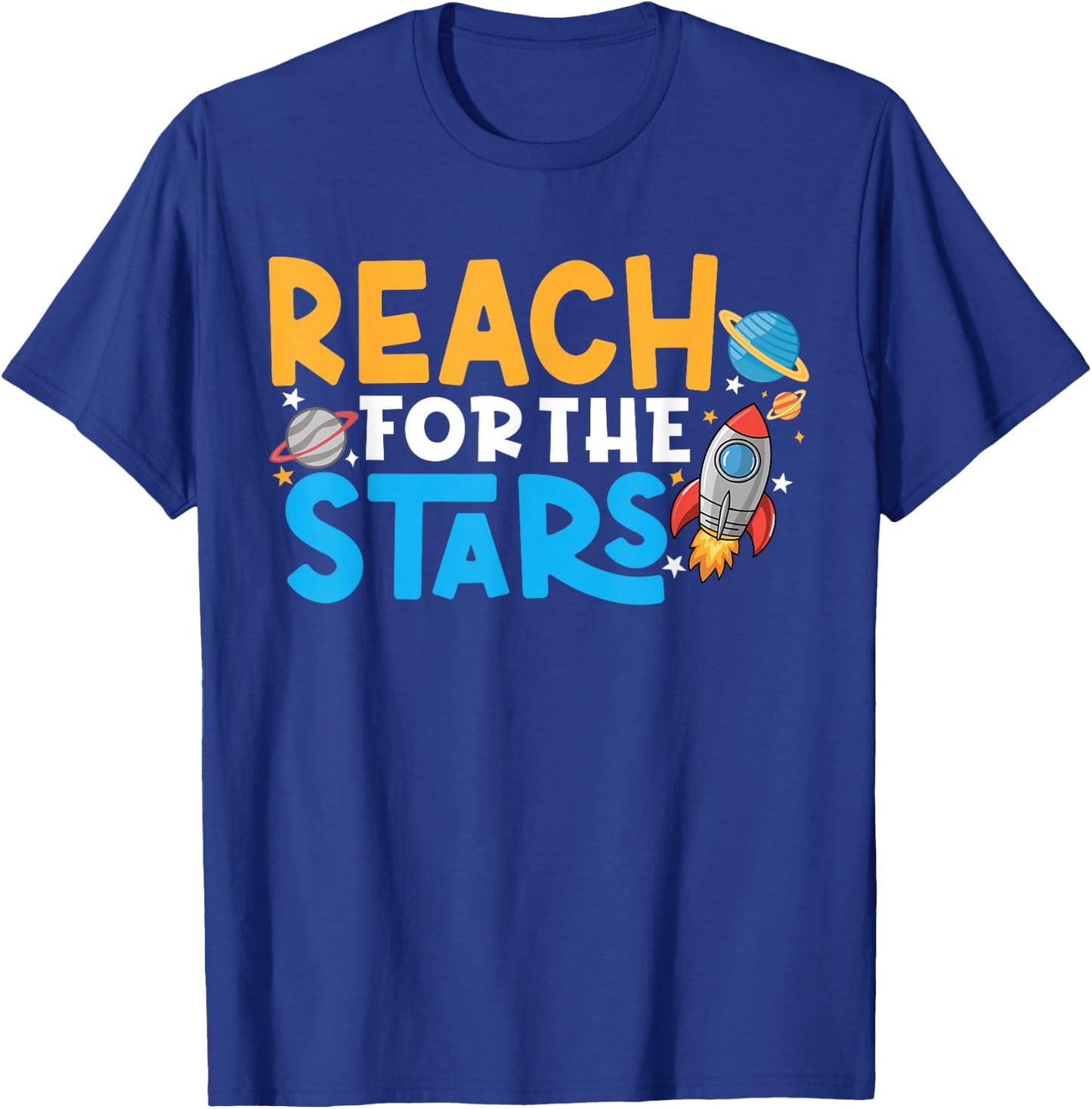 Growth Mindset Teacher Reach For The Stars T-Shirt - T-Shirt | Royal