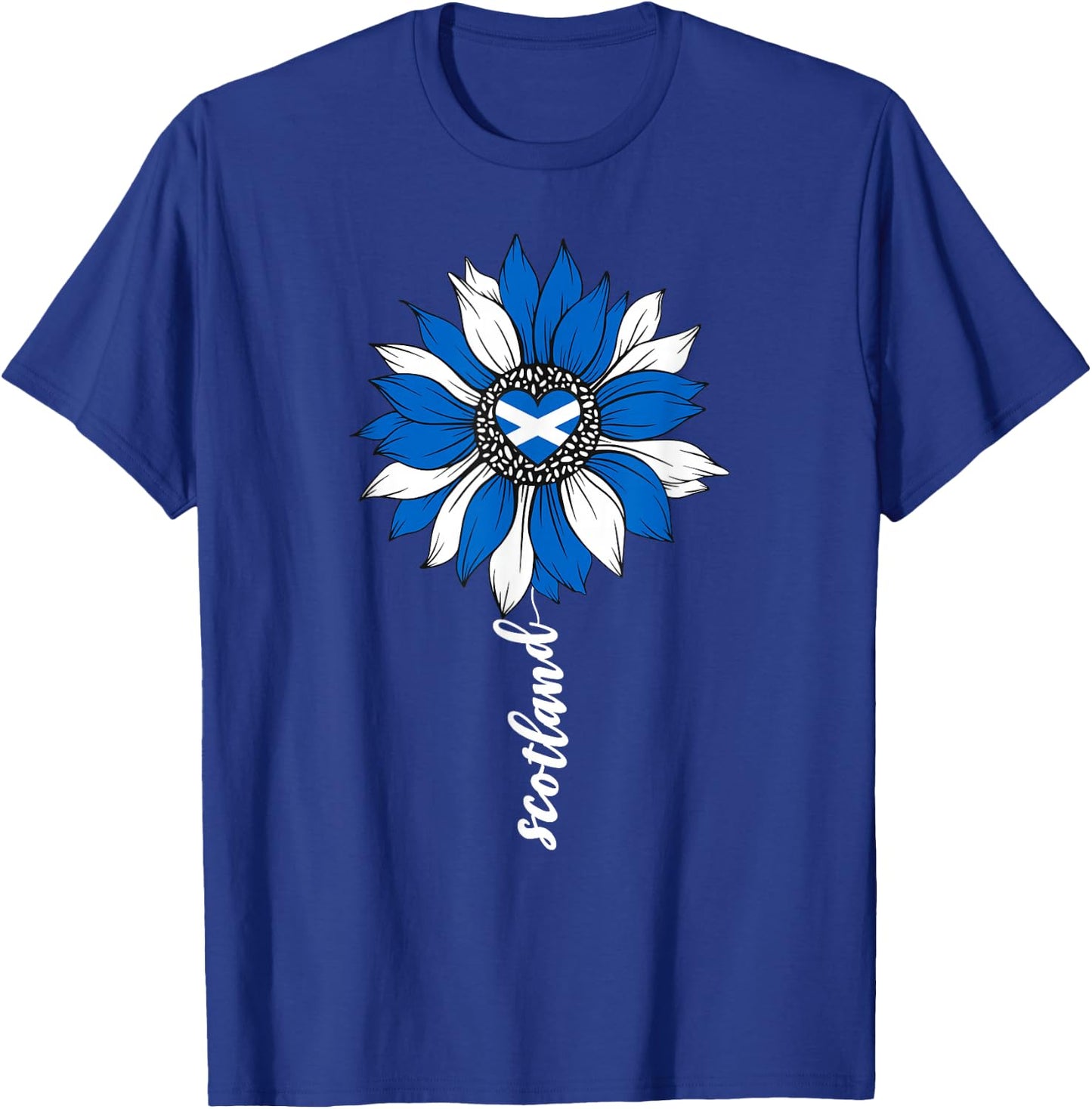 Cute Scottish Girl Scots Pride Scotland Flag Girls T-Shirt - T-Shirt | Royal