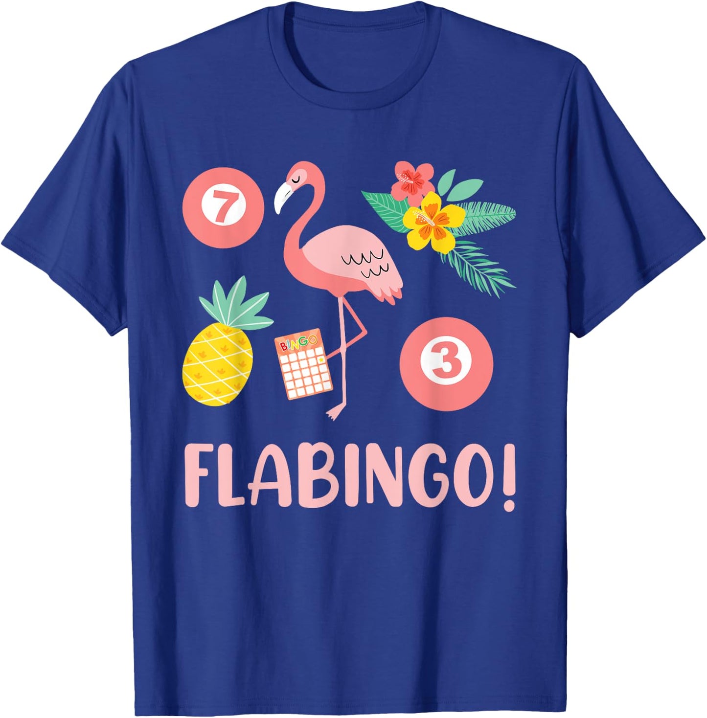 Bingo Player FLABINGO Bingo Lover Flamingo Bingo Mom T-Shirt - T-Shirt | Royal