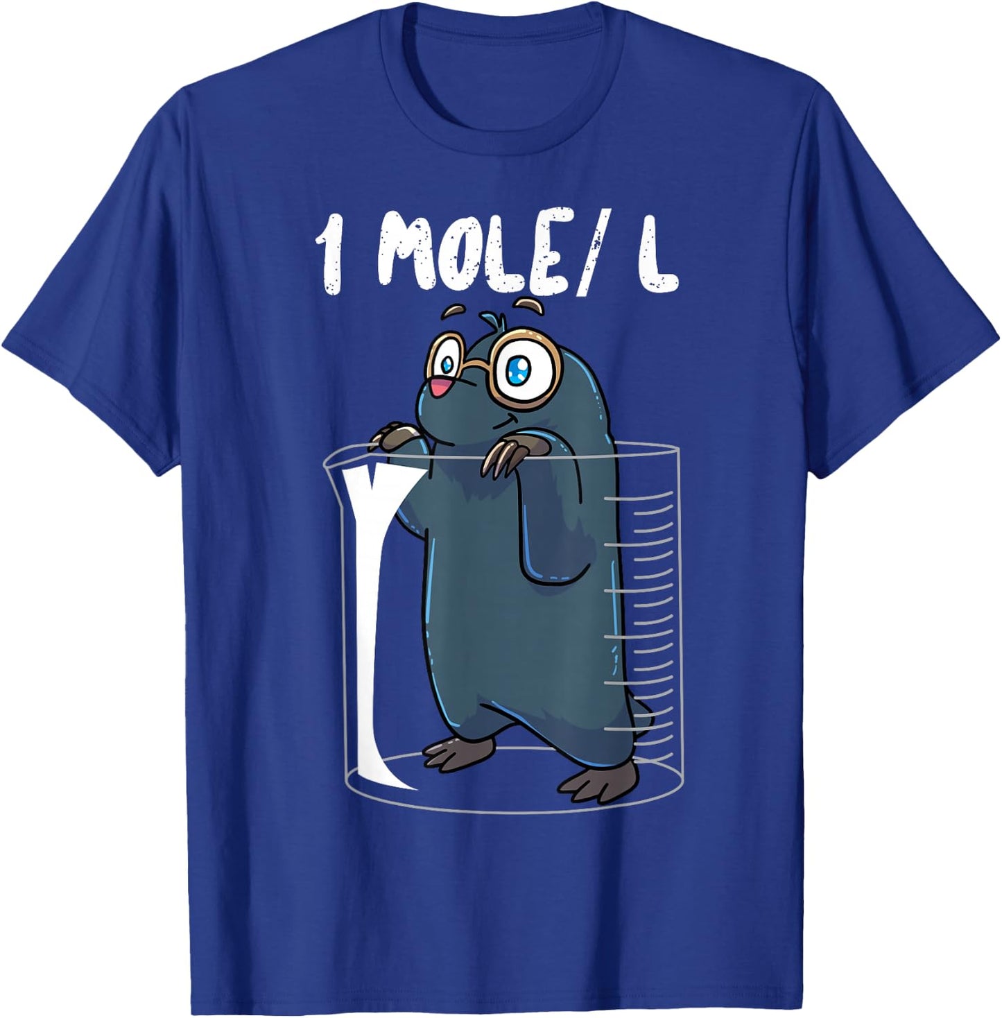 Chemistry Chemist Student Science Teacher Mole T-Shirt - T-Shirt | Royal