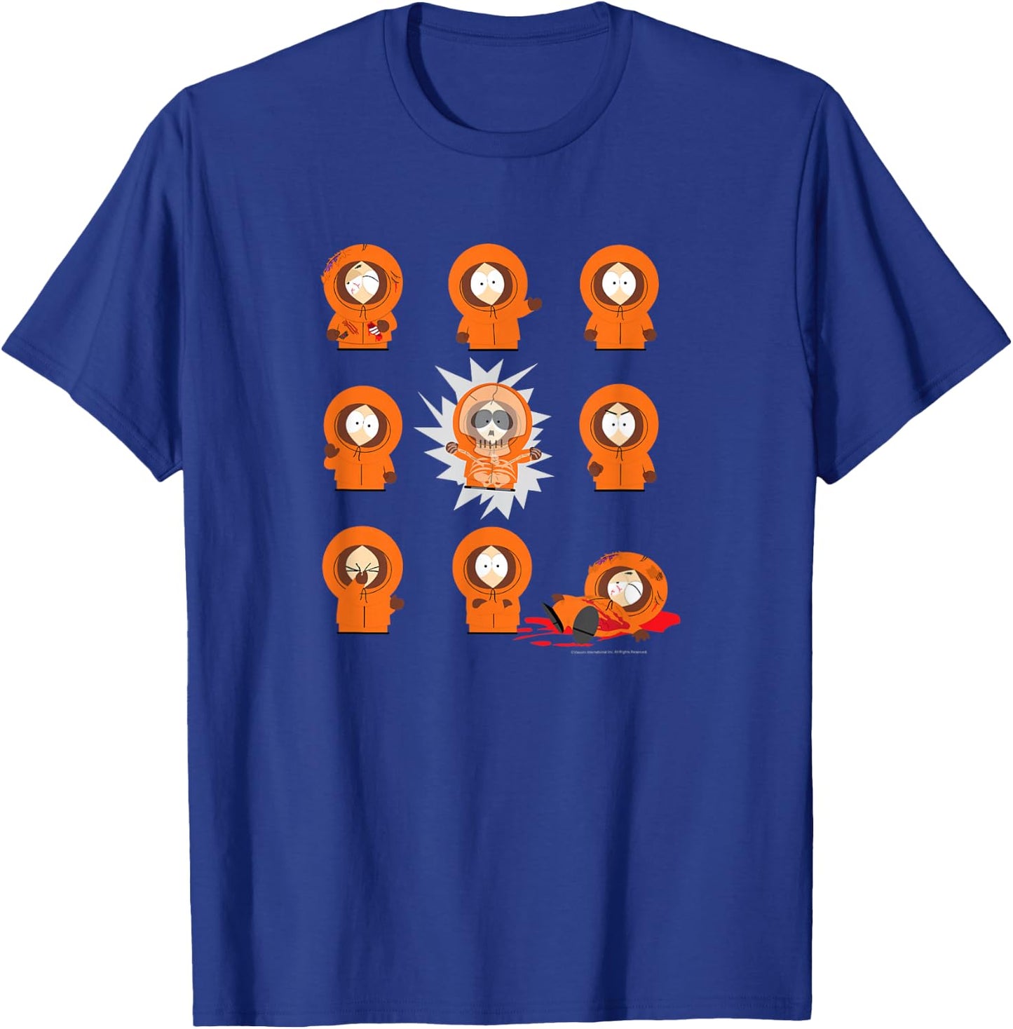 South Park - Kenny Grid T-Shirt - T-Shirt | Royal