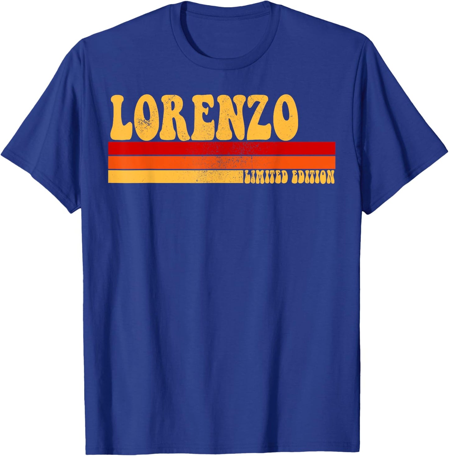 LORENZO Name Personalized Idea Men Retro Vintage LORENZO T-Shirt - T-Shirt | Royal