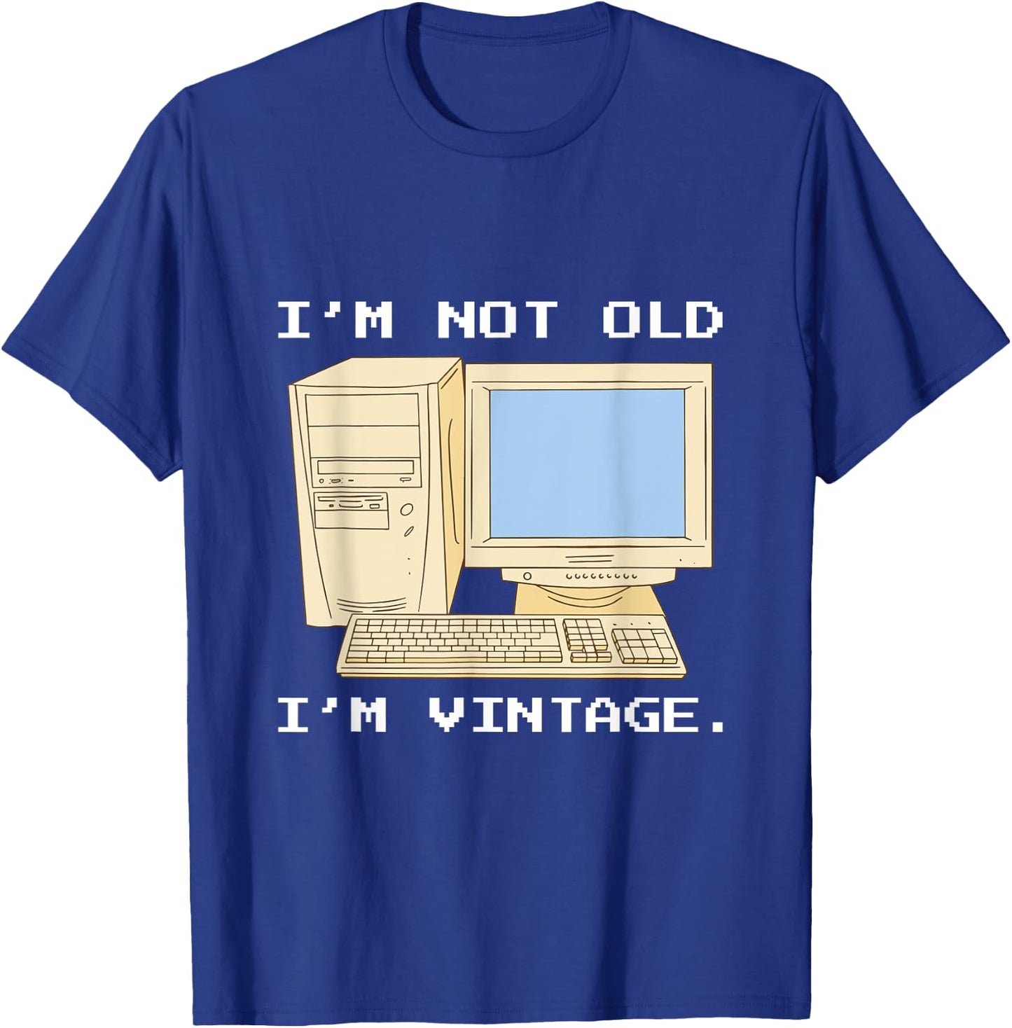 Im Not Old Im A Vintage Computer IT Computer Geek Nerd T-Shirt - T-Shirt | Royal