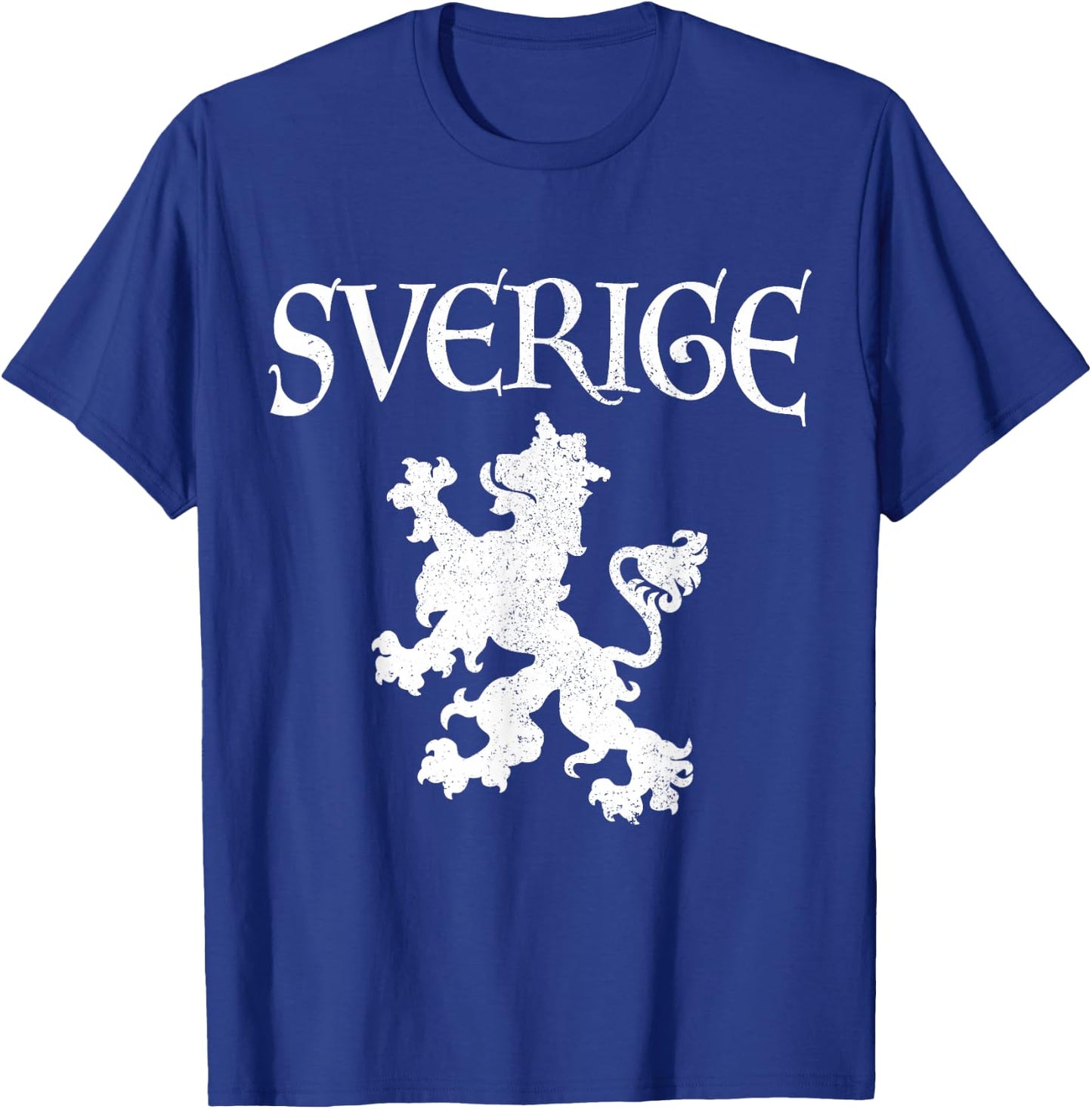 Sverige Lion Swedish Flag Pride Sweden Vintage T-Shirt - T-Shirt | Royal