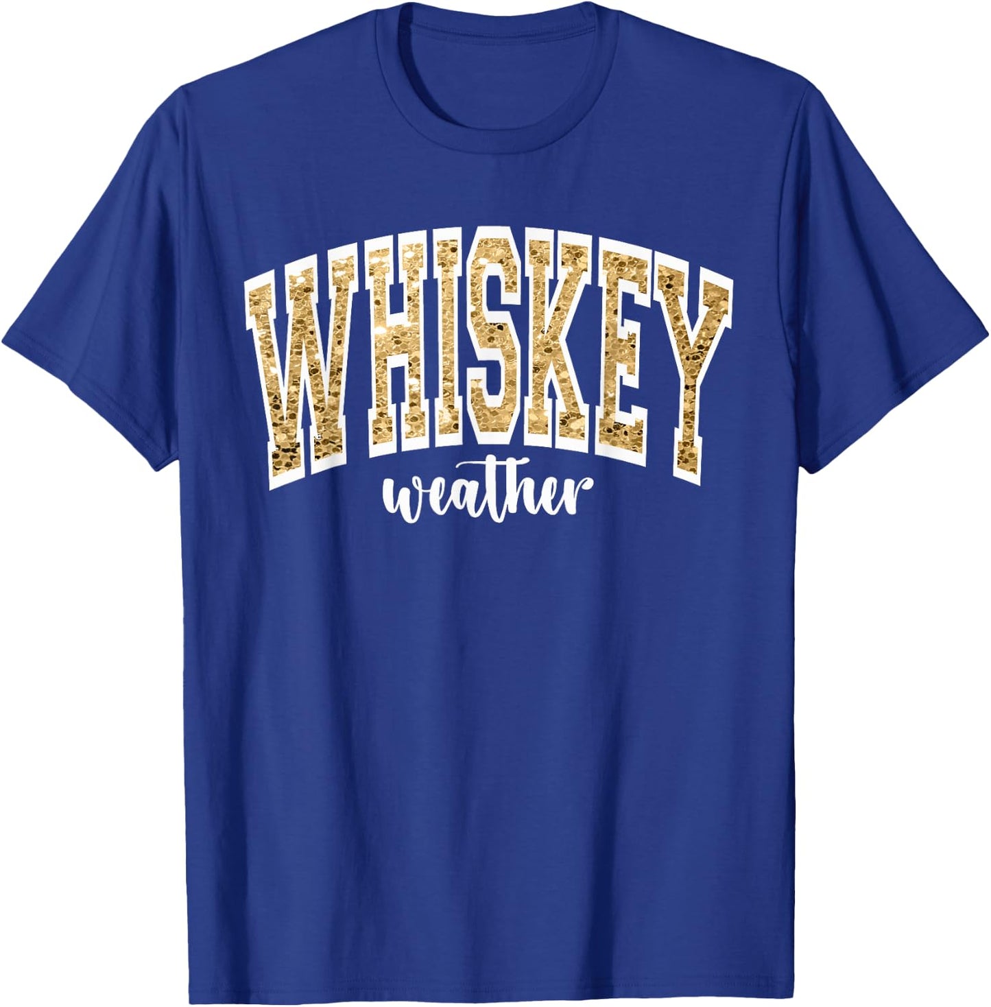 Whiskey Weather Retro College T-Shirt - T-Shirt | Royal