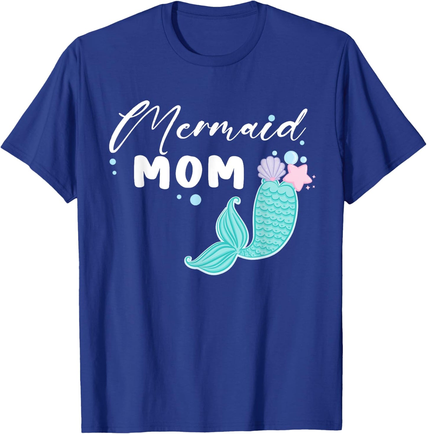 Funny Mom Mermaid Matching Family Party Mother's Day T-Shirt - T-Shirt | Royal