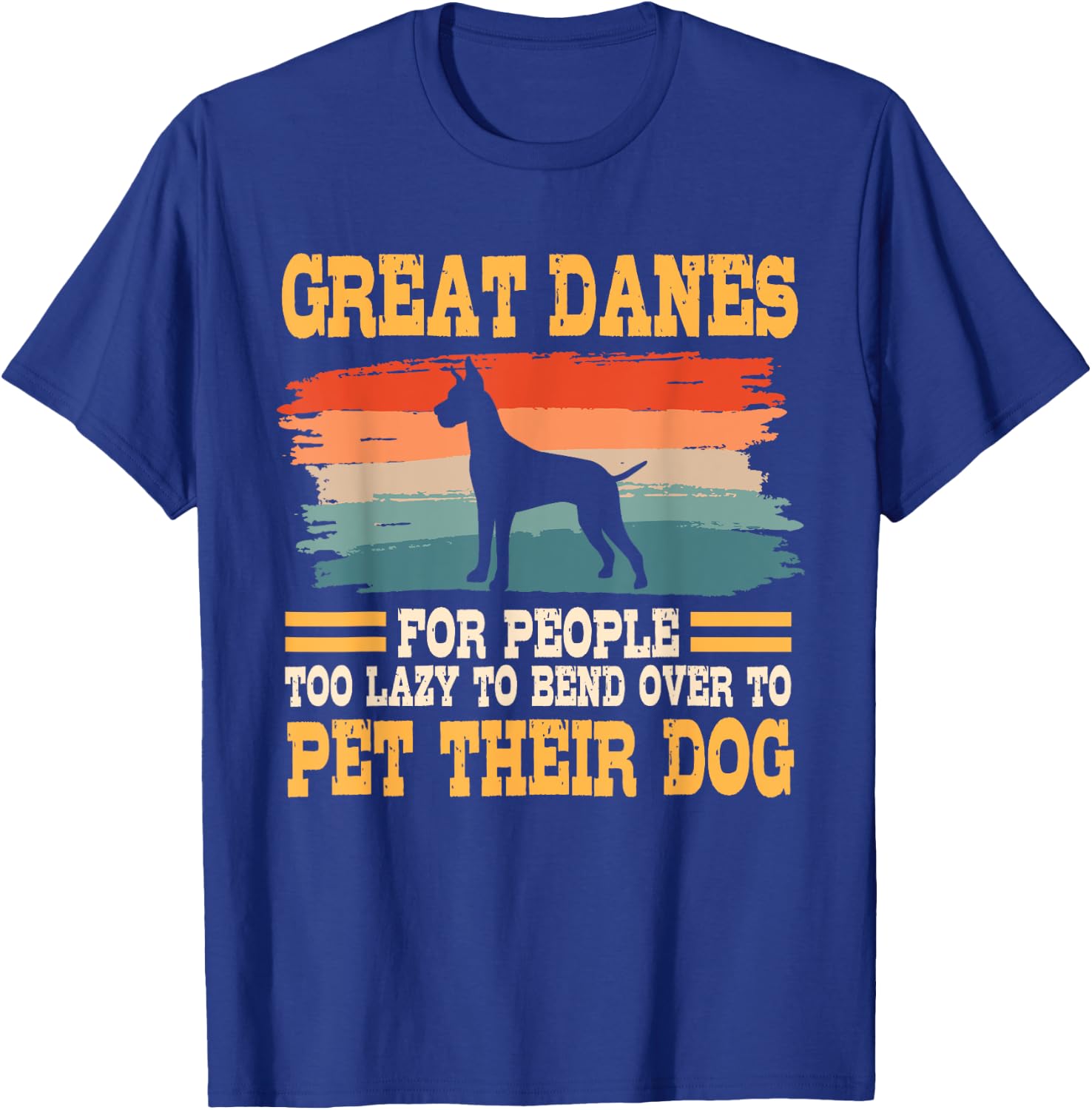 Great Dane Retro Vintage German Mastiff Gentle Dog Lover T-Shirt - T-Shirt | Royal