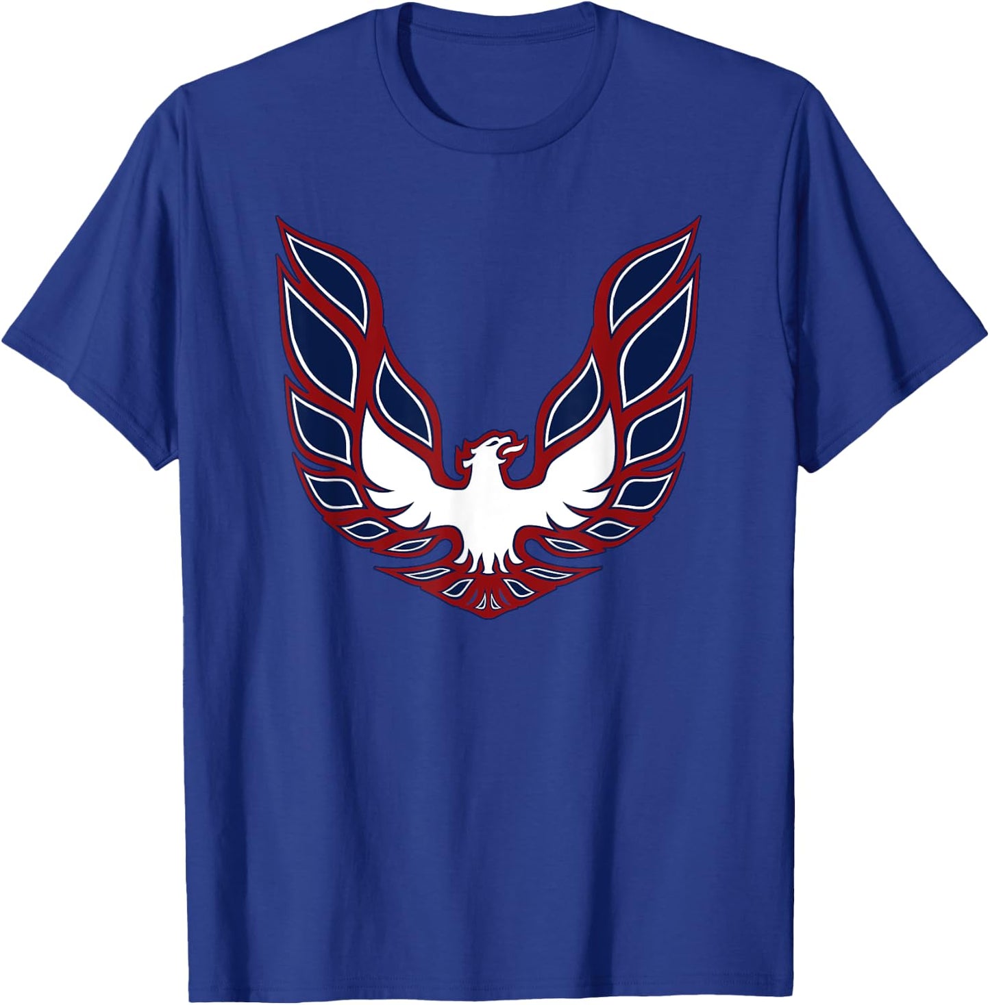 July 4th, Classic Car, Freedom, Trans Am Bird Hood Decal T-Shirt - T-Shirt | Royal