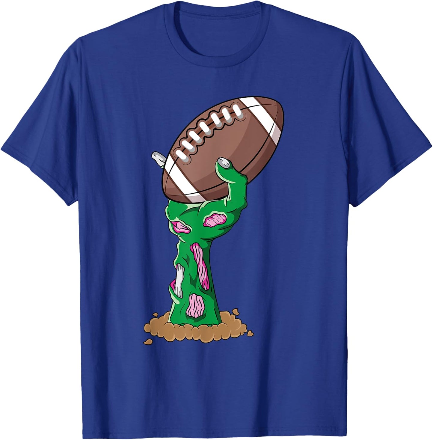 Zombie Hands Football Funny Horror Scary Halloween Costume T-Shirt - T-Shirt | Royal