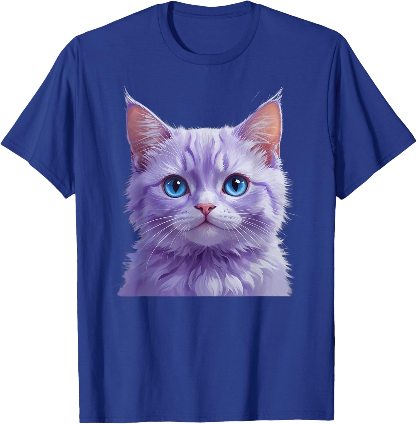 Purple Kitten Cat Face Cats T-Shirt - T-Shirt | Royal