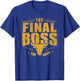 The Final Boss Vintage Rock Music Final Boss Gamer Bull Head T-Shirt - T-Shirt | Royal