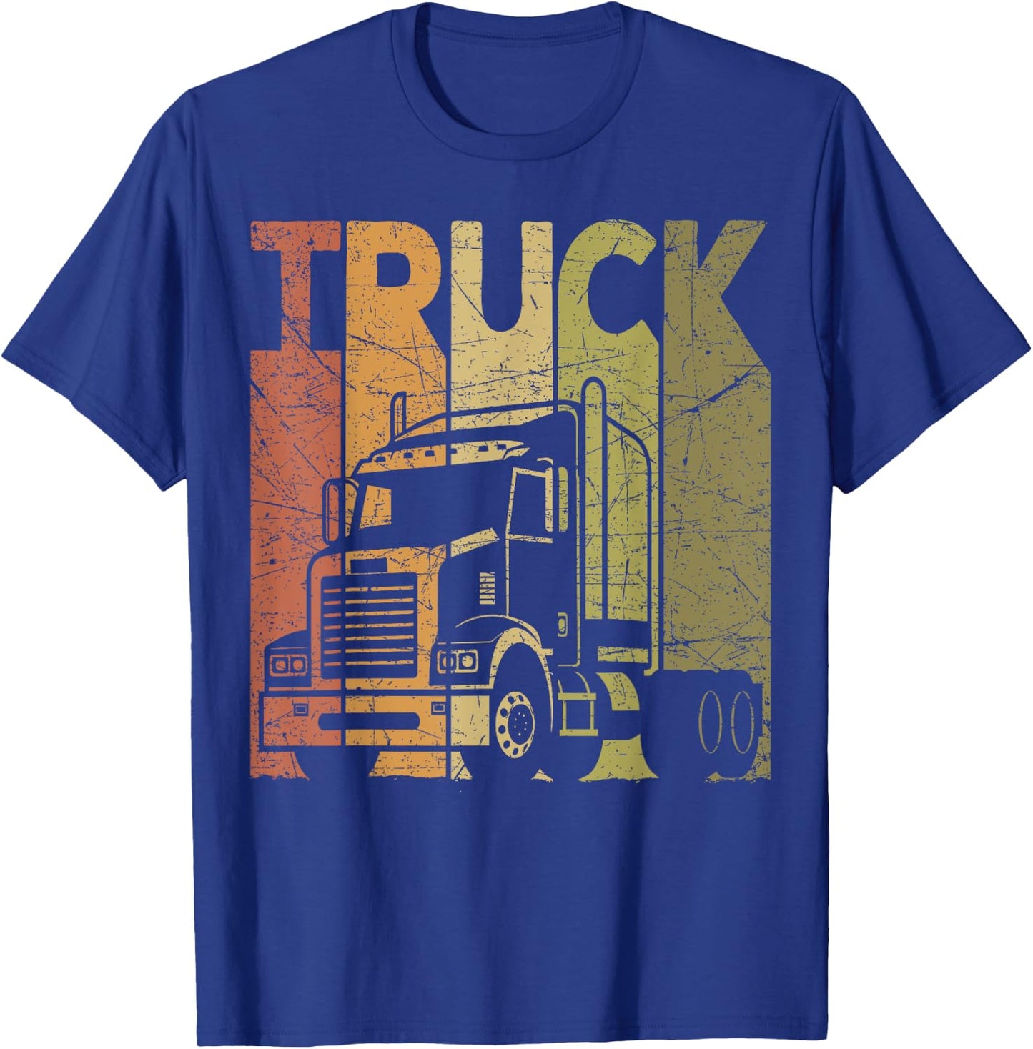 Truck Driver Vintage Trucker Retro Trucking T-Shirt - T-Shirt | Royal