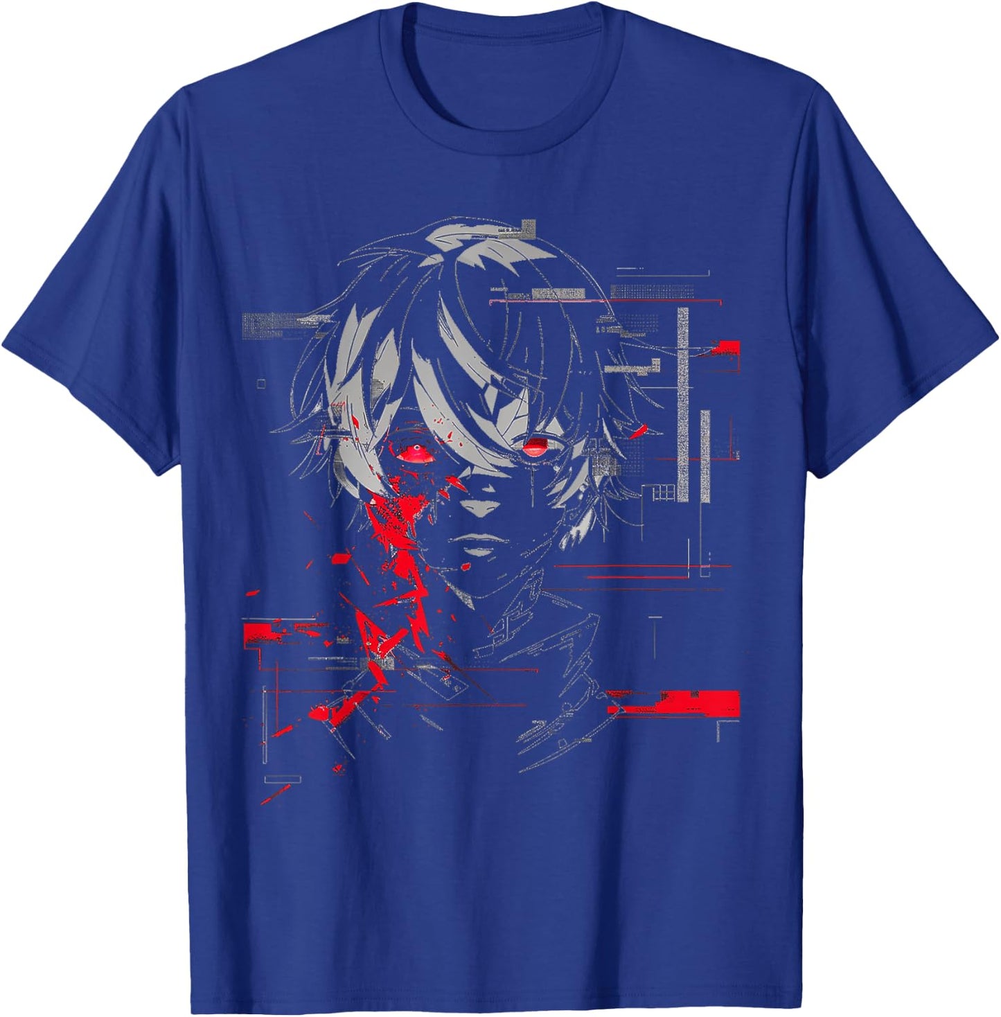 Anime Manga Motif Red-Eyes Artwork Anime T-Shirt - T-Shirt | Royal