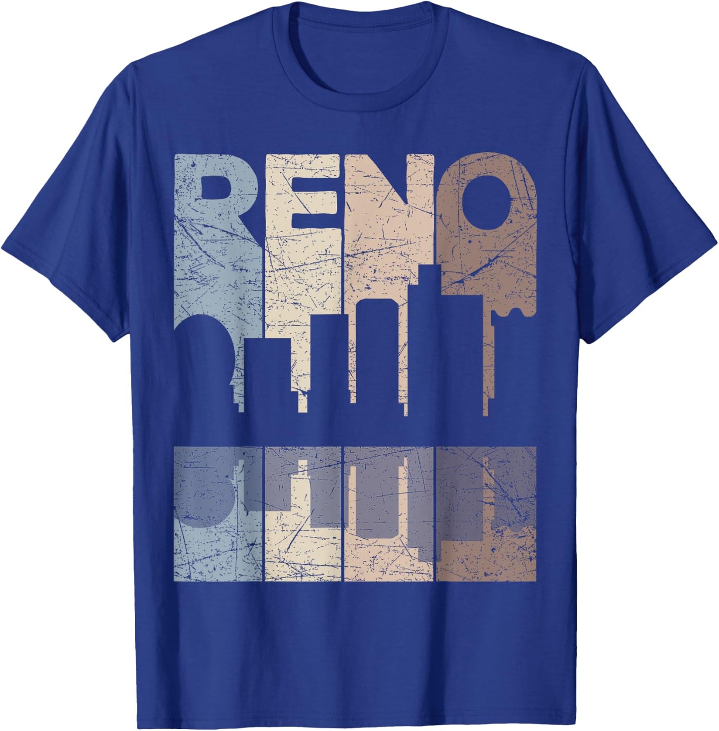 Reno Vintage Reno Nevada Retro Reno Skyline T-Shirt - T-Shirt | Royal