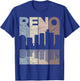 Reno Vintage Reno Nevada Retro Reno Skyline T-Shirt - T-Shirt | Royal