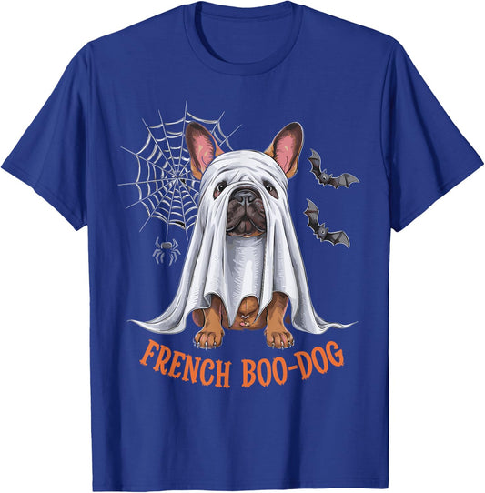 French Boo-Dog Funny French Bulldog Halloween Men Women Kids T-Shirt - T-Shirt | Royal