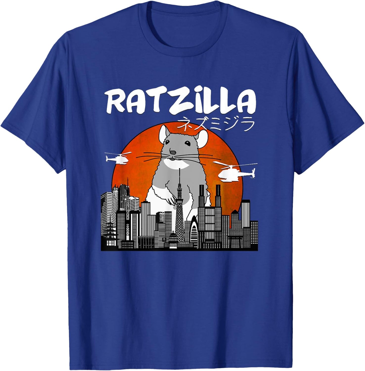 Funny Ratzilla, Japan Mouse T-Shirt - T-Shirt | Royal