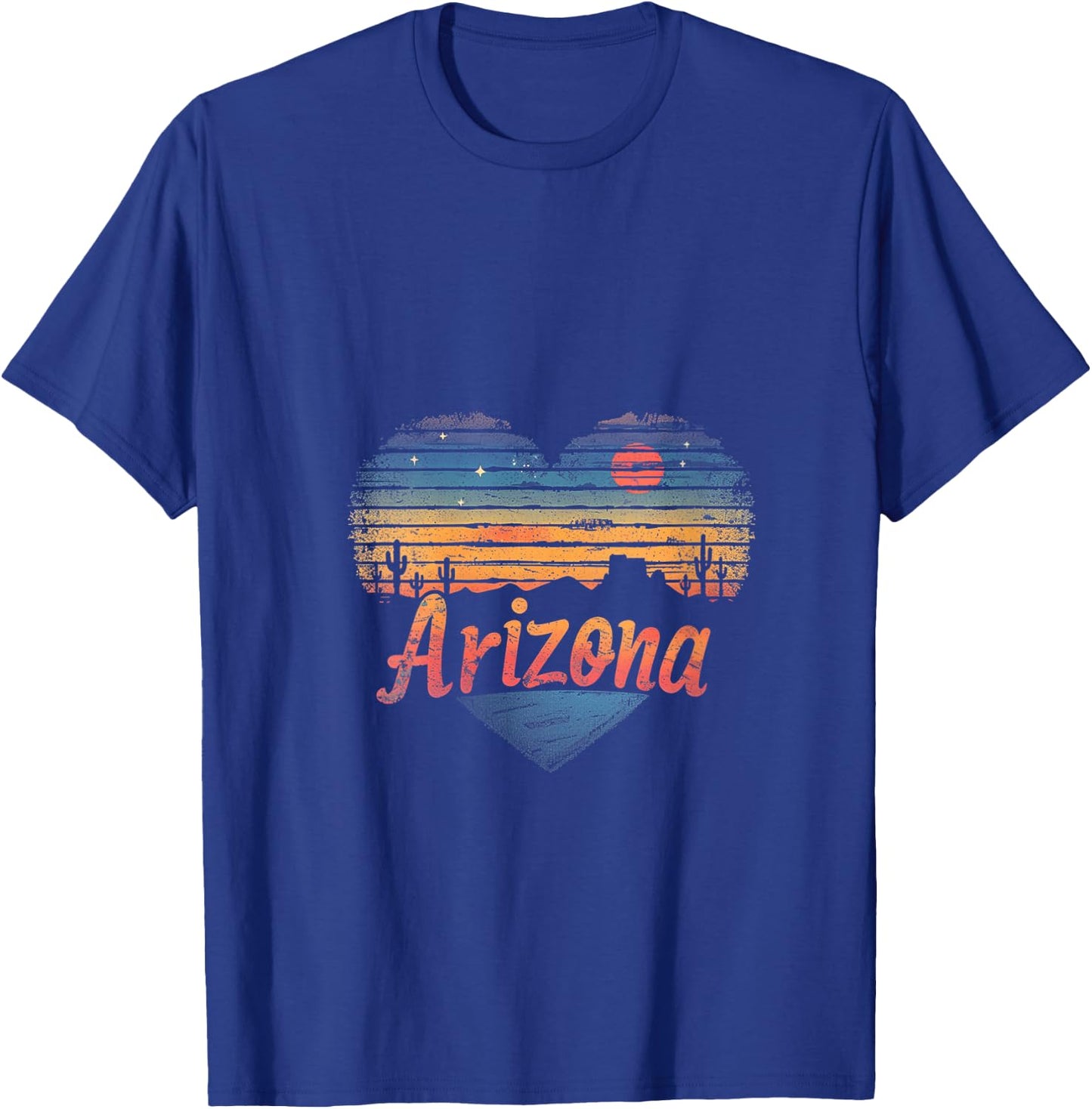 Arizona - Heart Vintage Love Women Kids Retro Graphic Cool V-Neck T-Shirt - T-Shirt | Royal