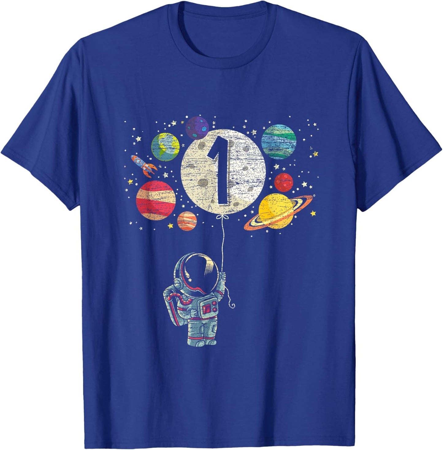 1 Years Old Birthday Boy Gifts Astronaut 1st Birthday T-Shirt - T-Shirt | Royal