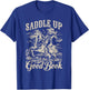 Bookish Retro Western Cowgirl Texas Book Lover Novel Reader T-Shirt - T-Shirt | Royal