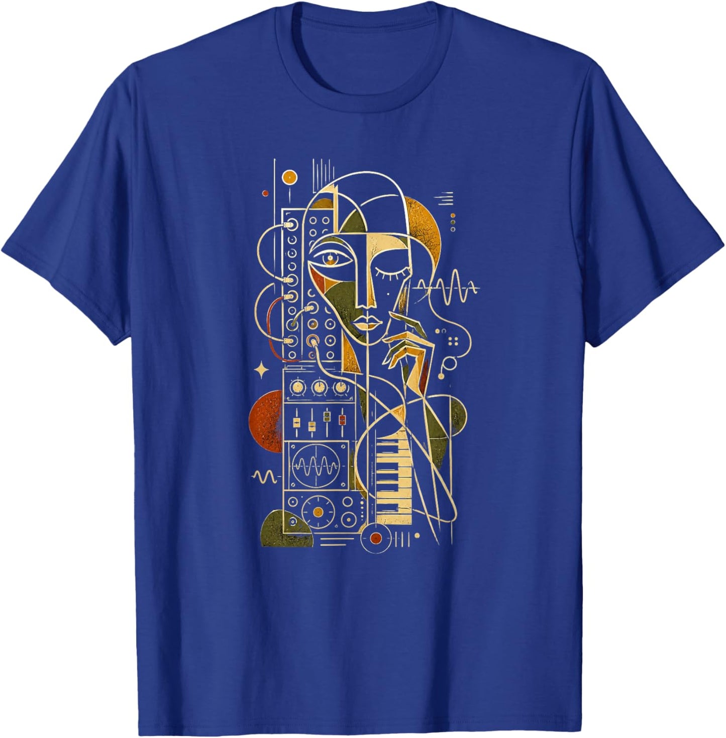 Analog Vintage Modular Synthesizer T-Shirt - T-Shirt | Royal