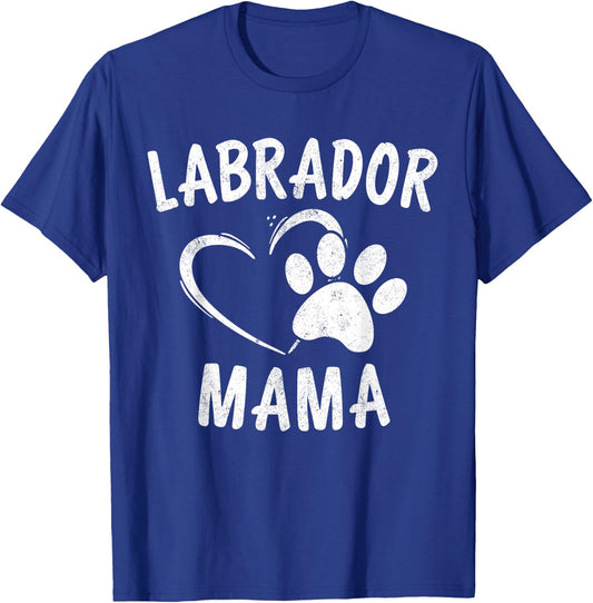 Labrador Mama Gift Black Golden Lab Mom Apparel Dog Owner Men Women Girls Kids T-Shirt - T-Shirt | Royal