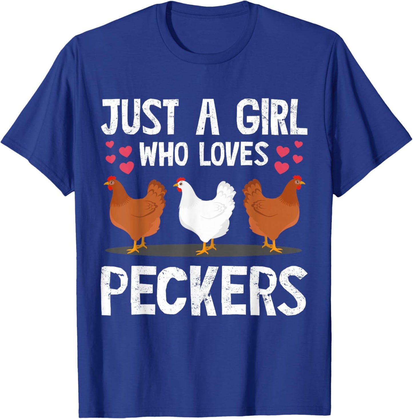 Funny Chicken Owner Art Girls Chicken Lover Farmer T-Shirt - T-Shirt | Royal