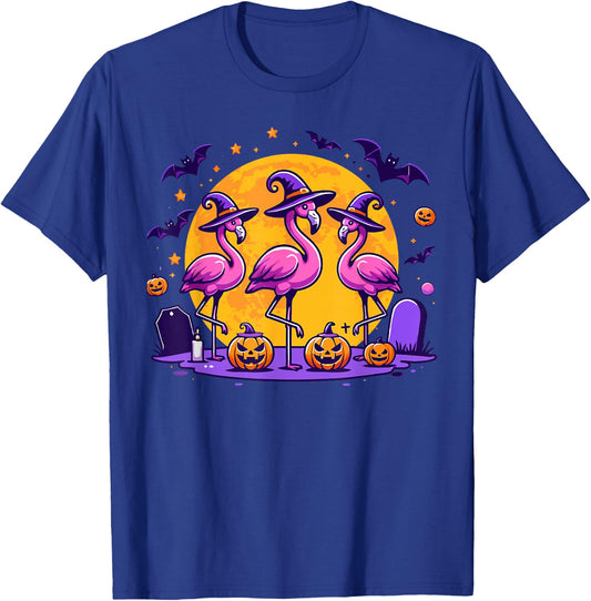 Happy Flamingoween Funny Flamingo Halloween Costume T-Shirt - T-Shirt | Royal