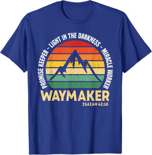 Waymaker Promise Keeper Miracle Worker Christian Believer T-Shirt - T-Shirt | Royal