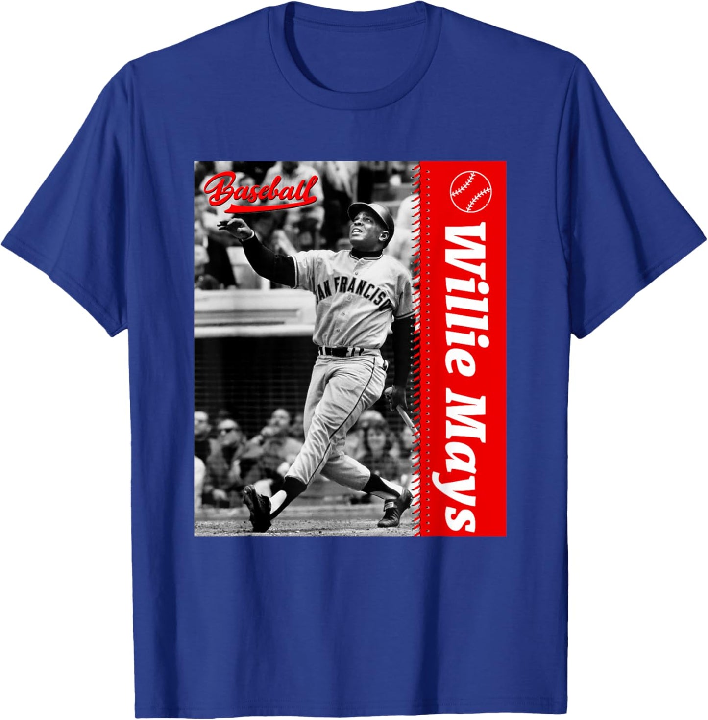 Willie Mays_Baseball_077 T-Shirt - T-Shirt | Royal