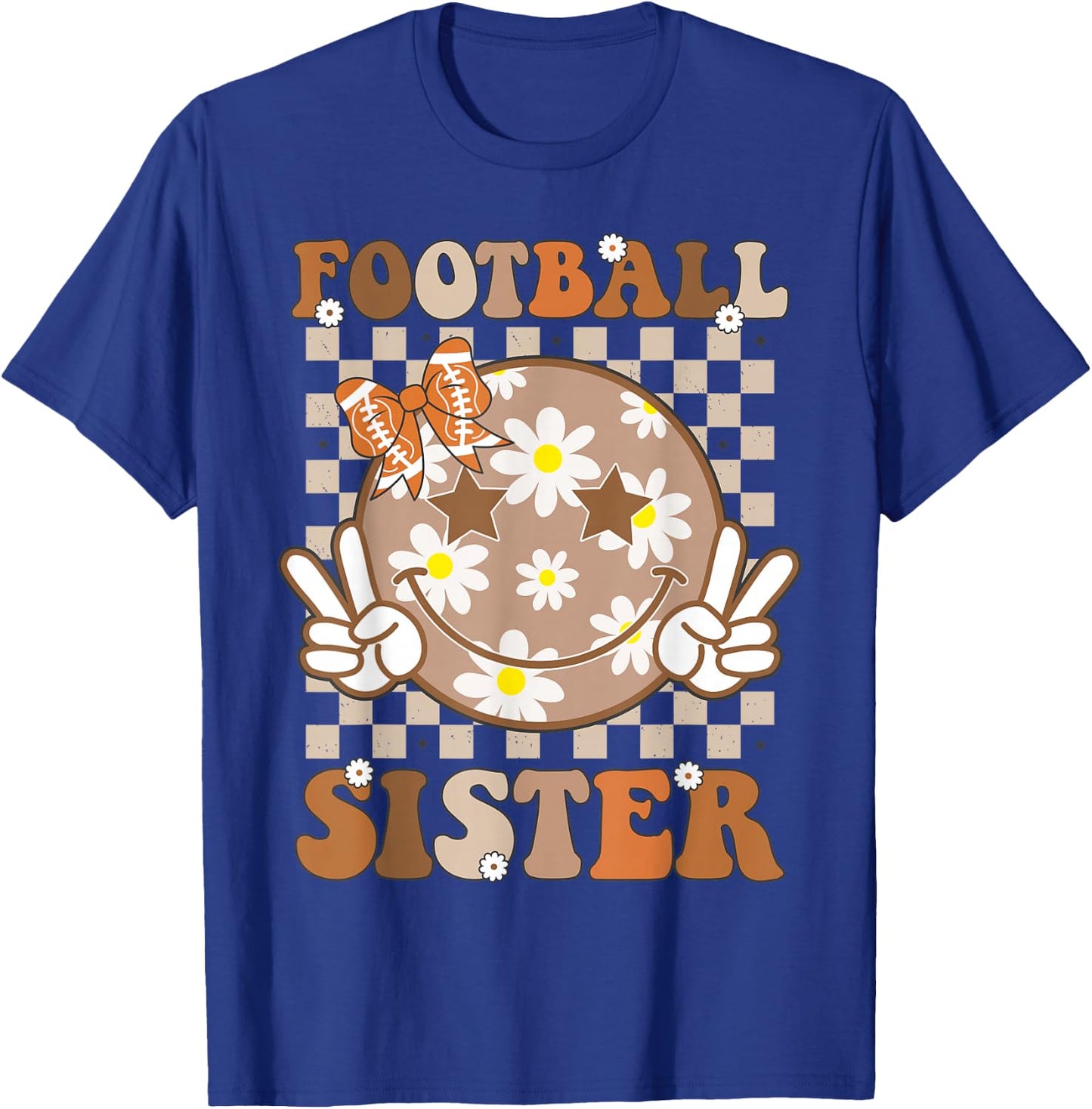 Football Sister Shirt For Girls Women Toddler Sport Lover T-Shirt - T-Shirt | Royal
