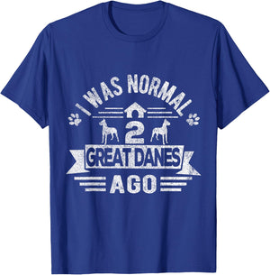 Funny Two Great Danes Dog Owner Great Dane Mom Retro T-Shirt - T-Shirt | Royal