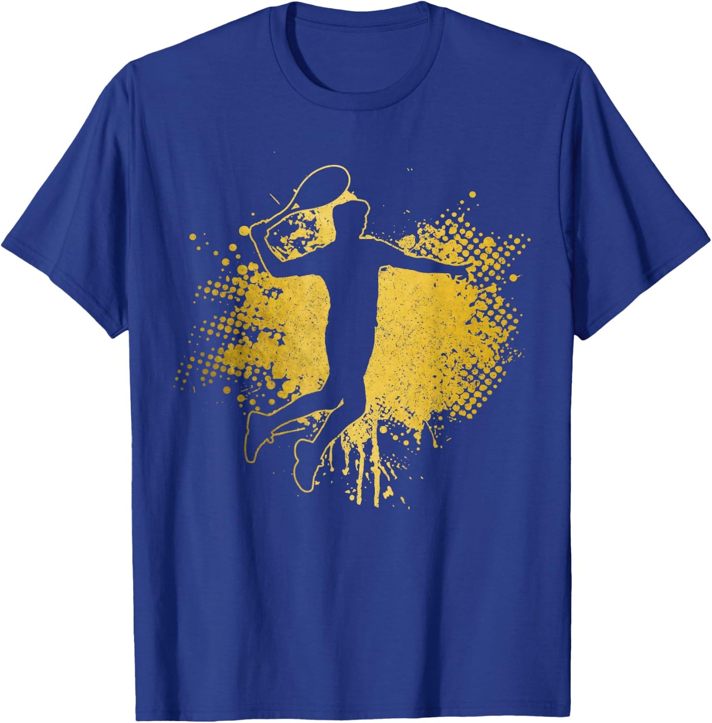 Tennis Player Sports Vintage Men Women Tennis T-Shirt - T-Shirt | Royal