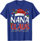 Nana Claus Christmas Lights Pajama Family Matching T-Shirt - T-Shirt | Royal