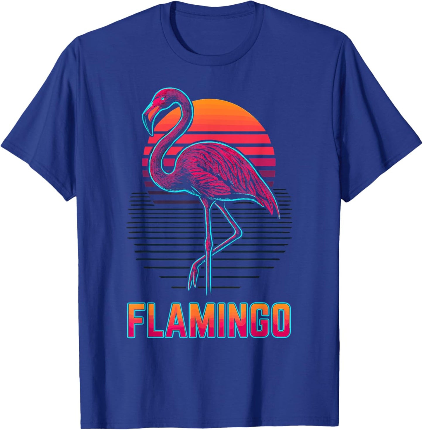 Flamingo Retro T-Shirt - T-Shirt | Royal