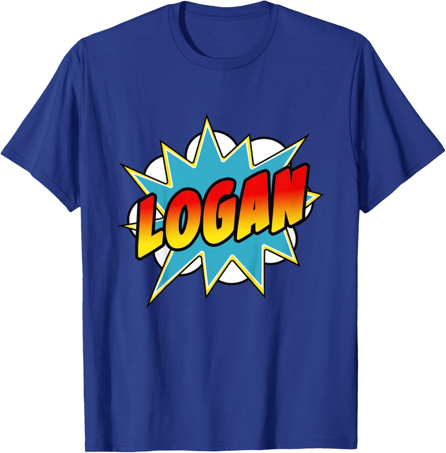 Boys Logan Comic Book Superhero Name T-Shirt - T-Shirt | Royal