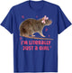 I'm Literally Just A Girl Funny Rat Pet Lover T-Shirt - T-Shirt | Royal