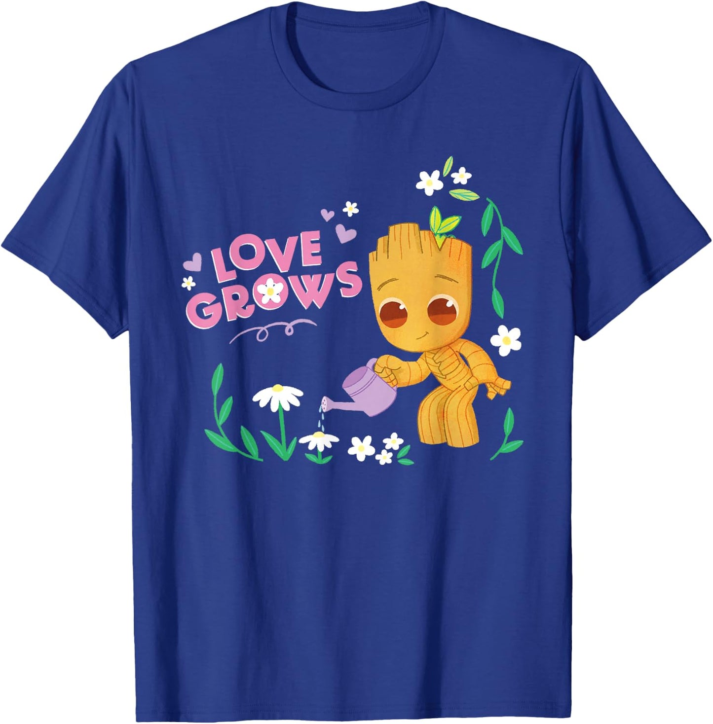 Marvel Valentine’s Day Spring Flower Garden Groot Love Grows T-Shirt - T-Shirt | Royal