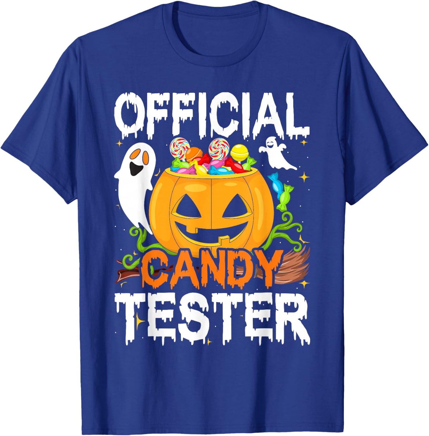 Halloween Party, Halloween Pumpkin Official Candy Tester T-Shirt - T-Shirt | Royal