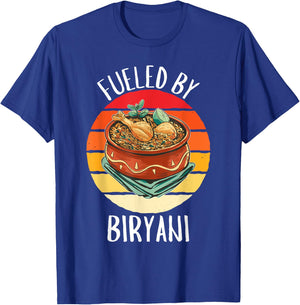 Retro Fueled By Biryani Vintage Biryani Lover T-Shirt - T-Shirt | Royal