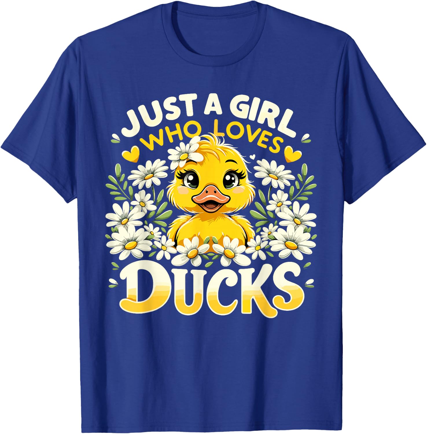 Just A Girl Who Loves Ducks Cute Duck T-Shirt - T-Shirt | Royal