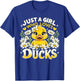 Just A Girl Who Loves Ducks Cute Duck T-Shirt - T-Shirt | Royal