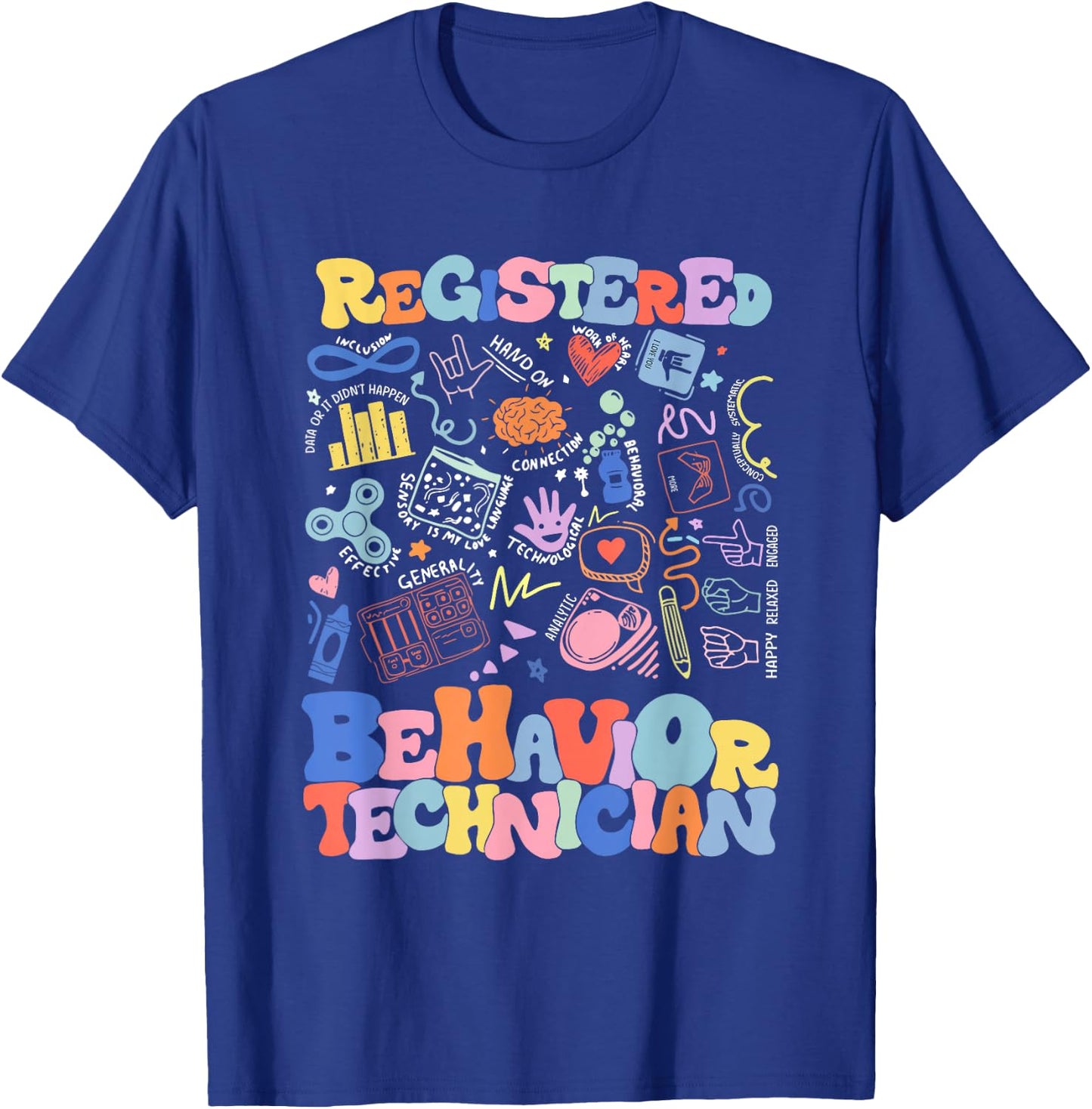 Women Registered Behavior Technician RBT Graduation ABA T-Shirt - T-Shirt | Royal