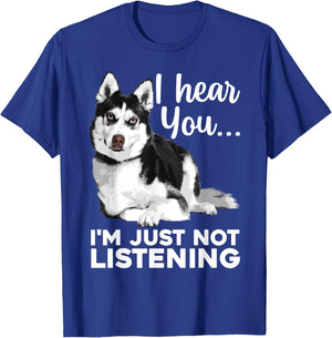 Funny Husky Dog Art Women Kids Siberian Husky Lover T-Shirt - T-Shirt | Royal