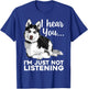 Funny Husky Dog Art Women Kids Siberian Husky Lover T-Shirt - T-Shirt | Royal